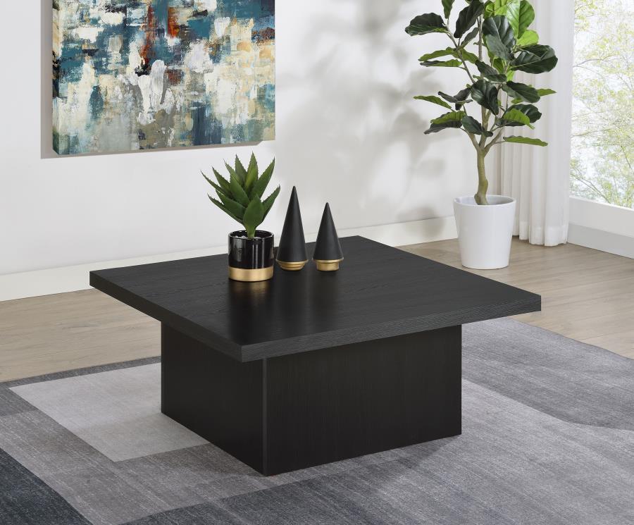 Devar Square Engineered Wood Cocktail Coffee Table Black-zoom-2