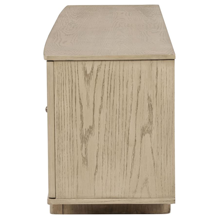 Kailani 79-inch 4-door Cane TV Stand Media Console Beige Oak-zoom-6