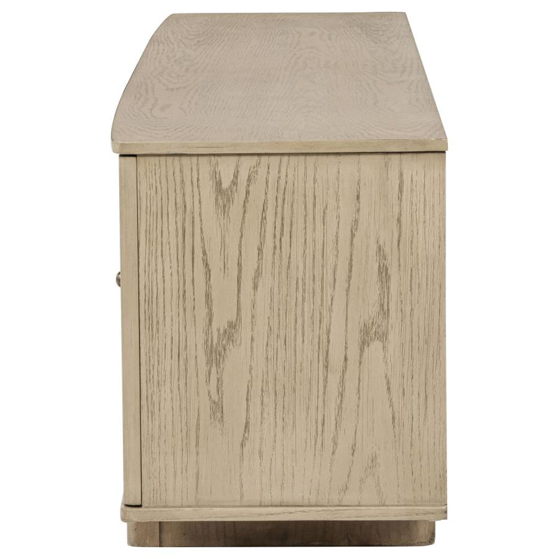 Kailani 79-inch 4-door Cane TV Stand Media Console Beige Oak-zoom-