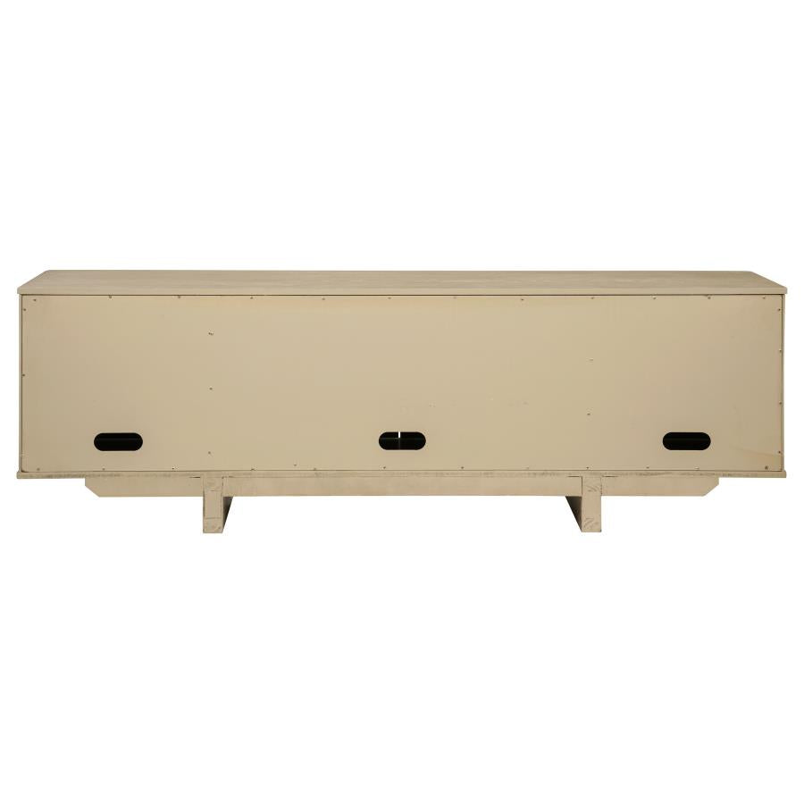 Kailani 79-inch 4-door Cane TV Stand Media Console Beige Oak-7