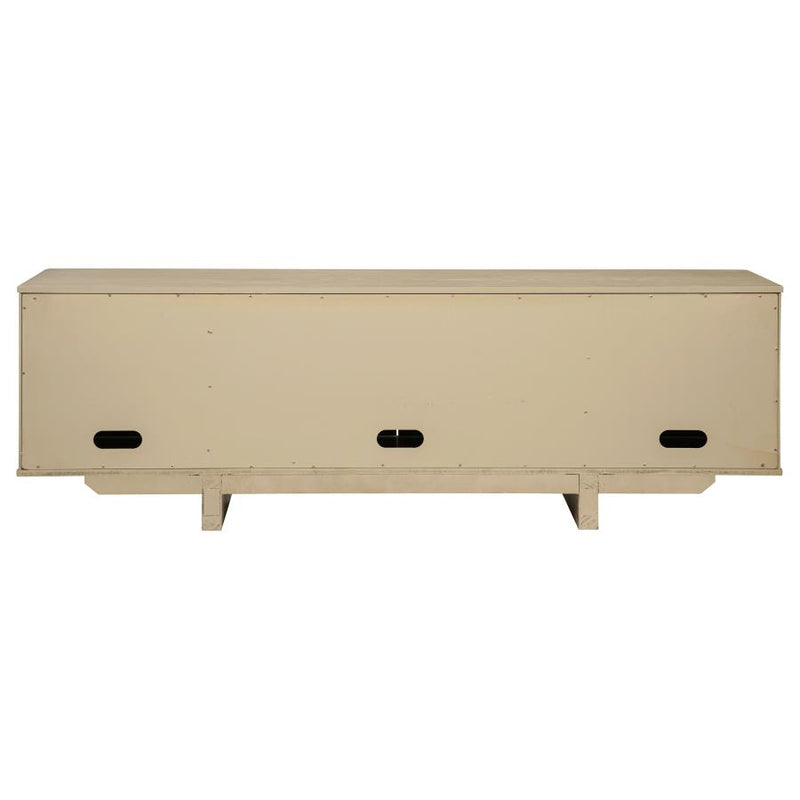 Kailani 79-inch 4-door Cane TV Stand Media Console Beige Oak-zoom-