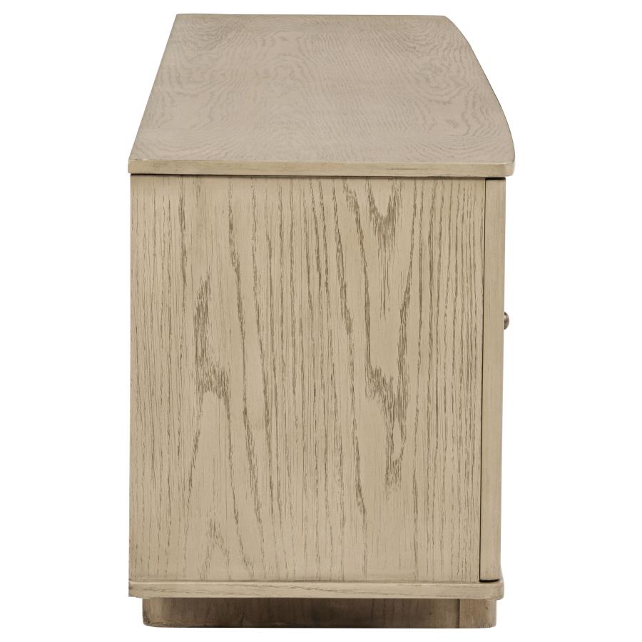 Kailani 79-inch 4-door Cane TV Stand Media Console Beige Oak-zoom-8