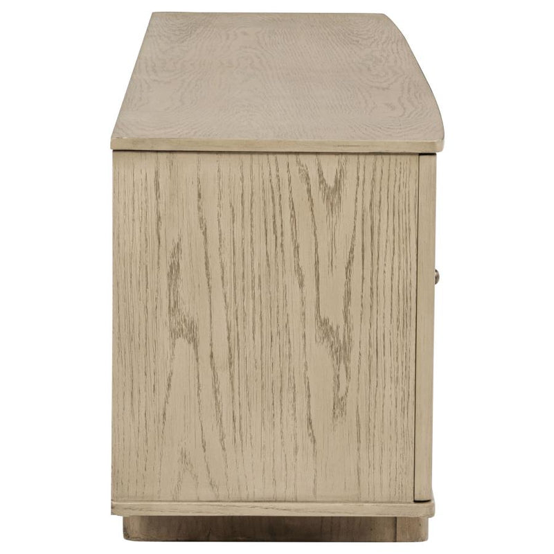 Kailani 79-inch 4-door Cane TV Stand Media Console Beige Oak-zoom-