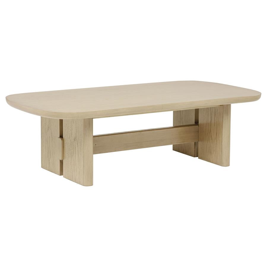 Kailani 2-piece Coastal Coffee and End Table Set Beige Oak-zoom-7