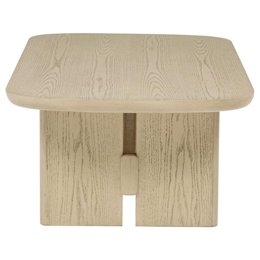 Kailani 2-piece Coastal Coffee and End Table Set Beige Oak-9