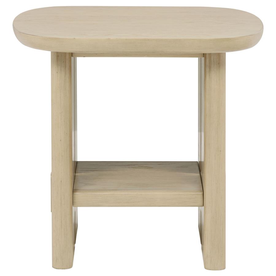 Kailani 3-piece Coastal Coffee and End Table Set Beige Oak-zoom-4