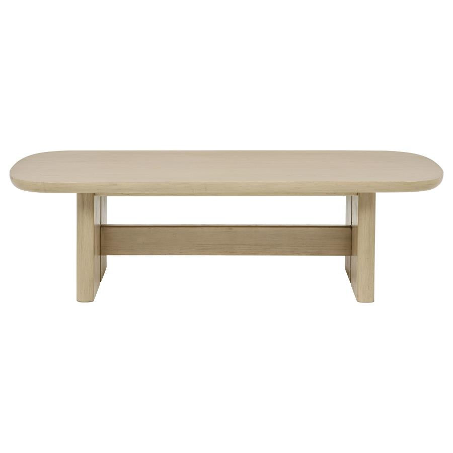 Kailani 3-piece Coastal Coffee and End Table Set Beige Oak-8