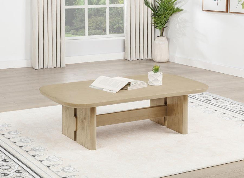 Kailani Coastal Rectangular Cocktail Coffee Table Beige Oak-zoom-