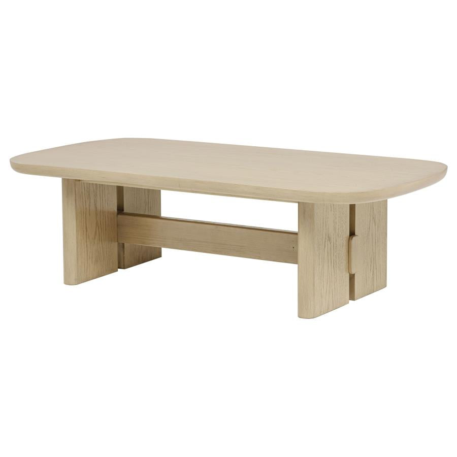 Kailani Coastal Rectangular Cocktail Coffee Table Beige Oak-4