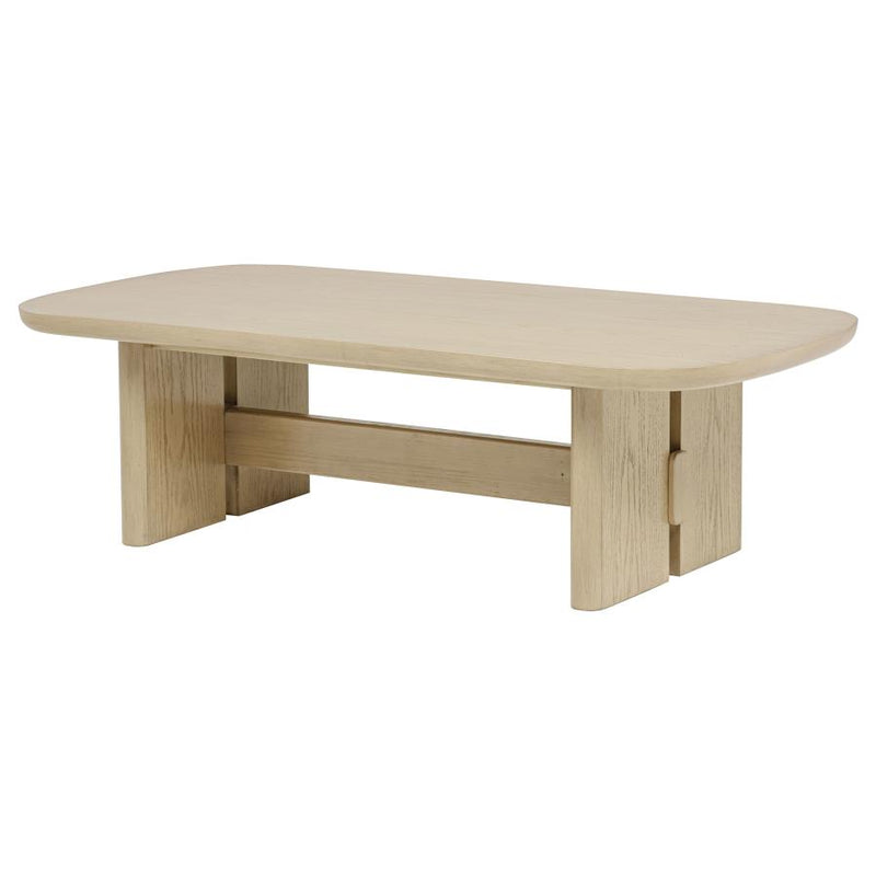 Kailani Coastal Rectangular Cocktail Coffee Table Beige Oak-zoom-