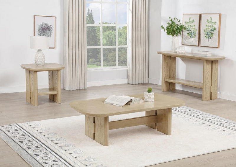 Kailani Coastal Rectangular Cocktail Coffee Table Beige Oak-zoom-