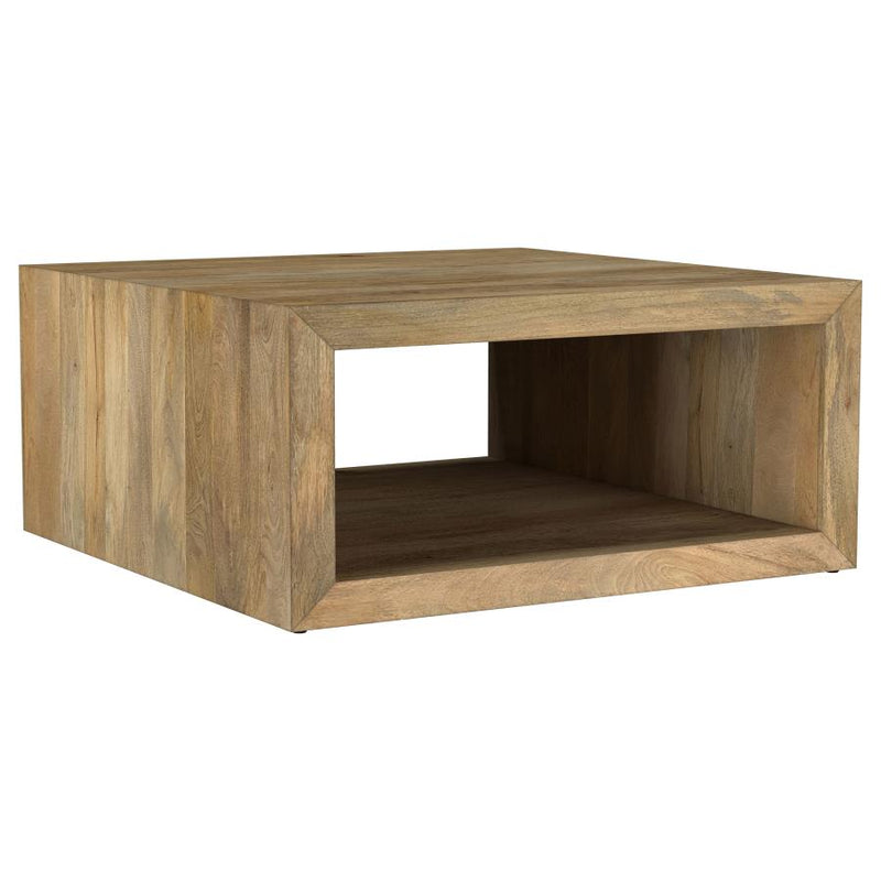 Benton Square Solid Mango Wood Coffee Table Natural-zoom-