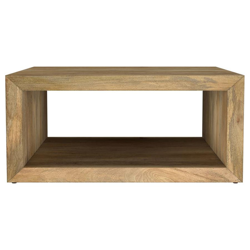 Benton Square Solid Mango Wood Coffee Table Natural-zoom-
