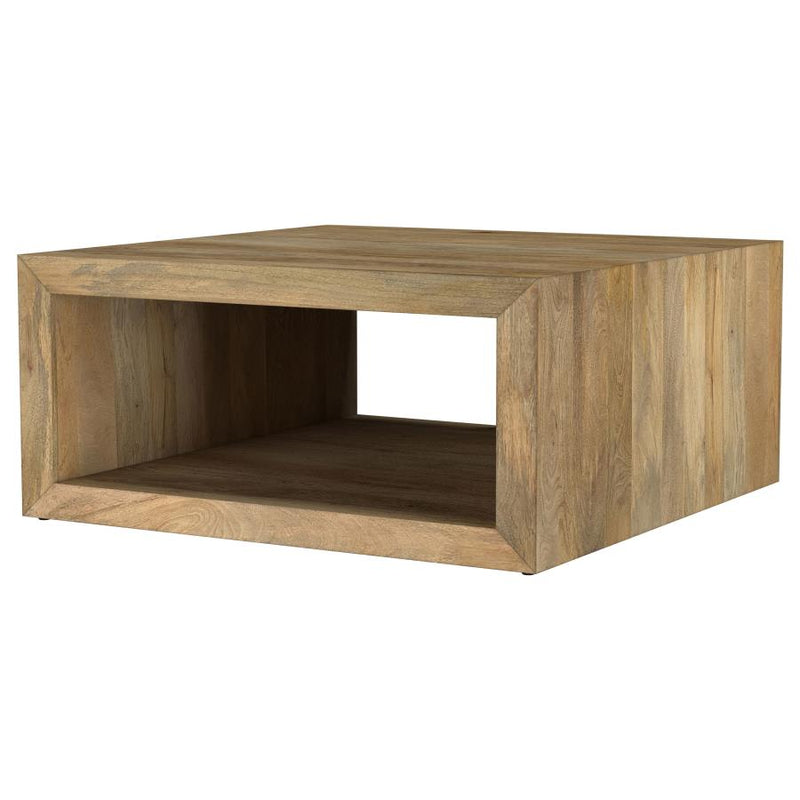 Benton Square Solid Mango Wood Coffee Table Natural-zoom-