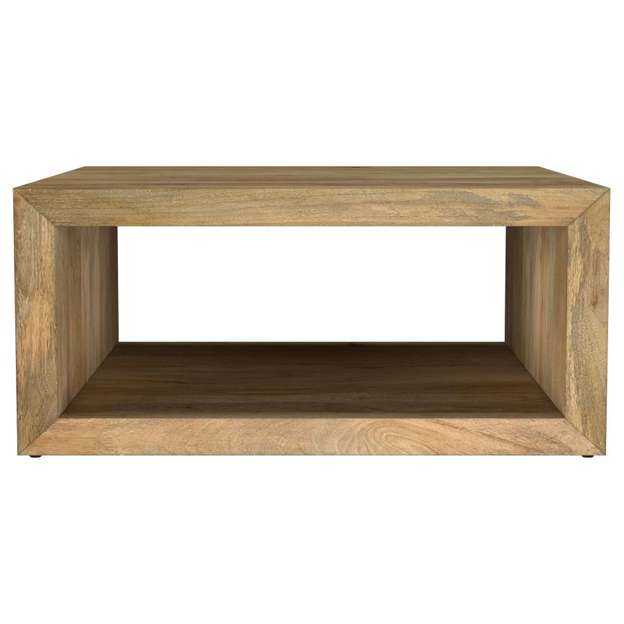 Benton Square Solid Mango Wood Coffee Table Natural-7