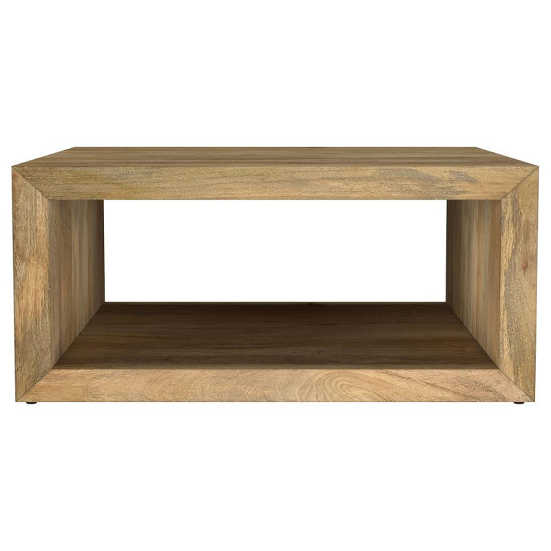 Benton Square Solid Mango Wood Coffee Table Natural-zoom-