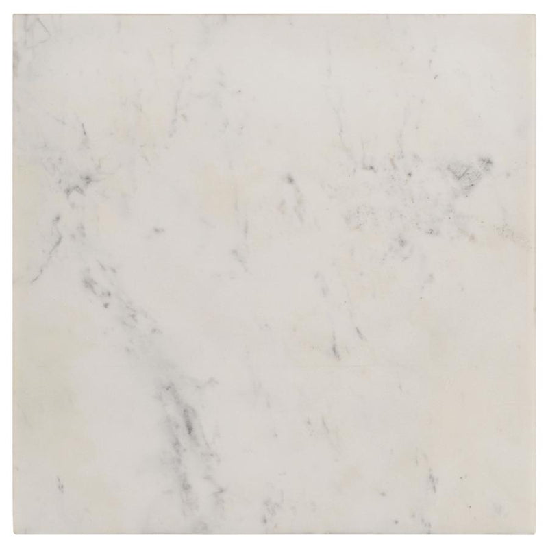 Tobin Square Marble Top End Table White and Black-zoom-
