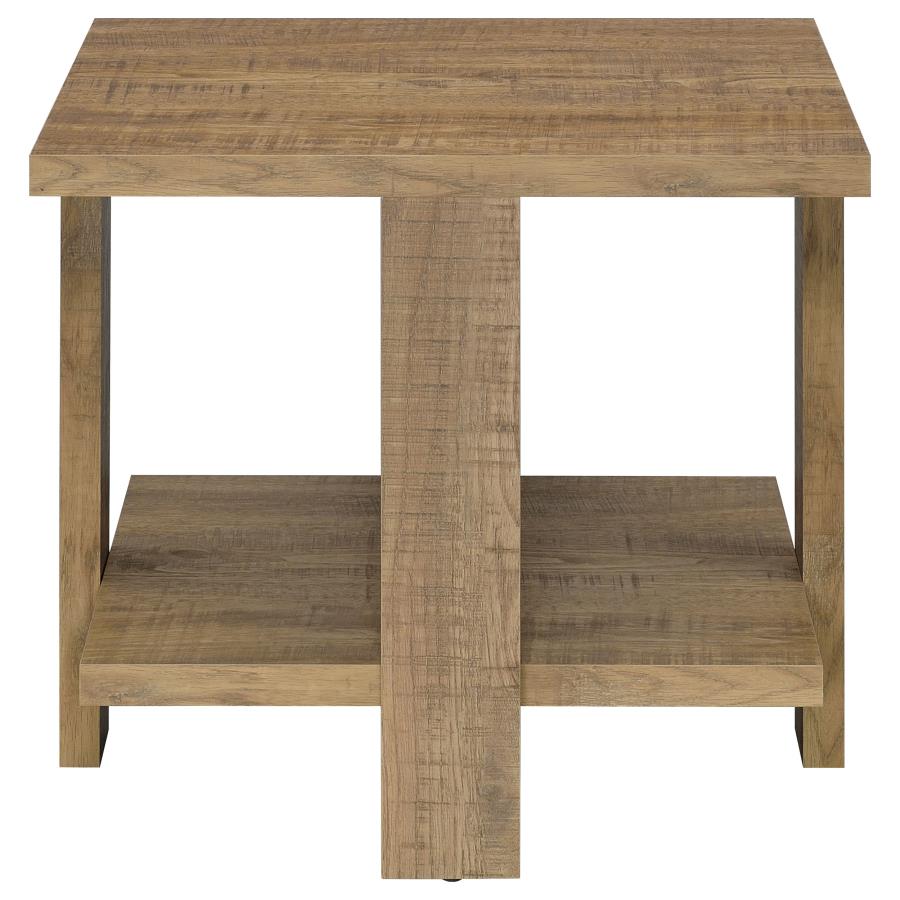 Dawn Square Engineered Wood End Table Mango Brown-3