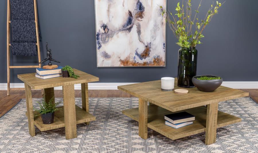 Dawn Square Engineered Wood End Table Mango Brown-7