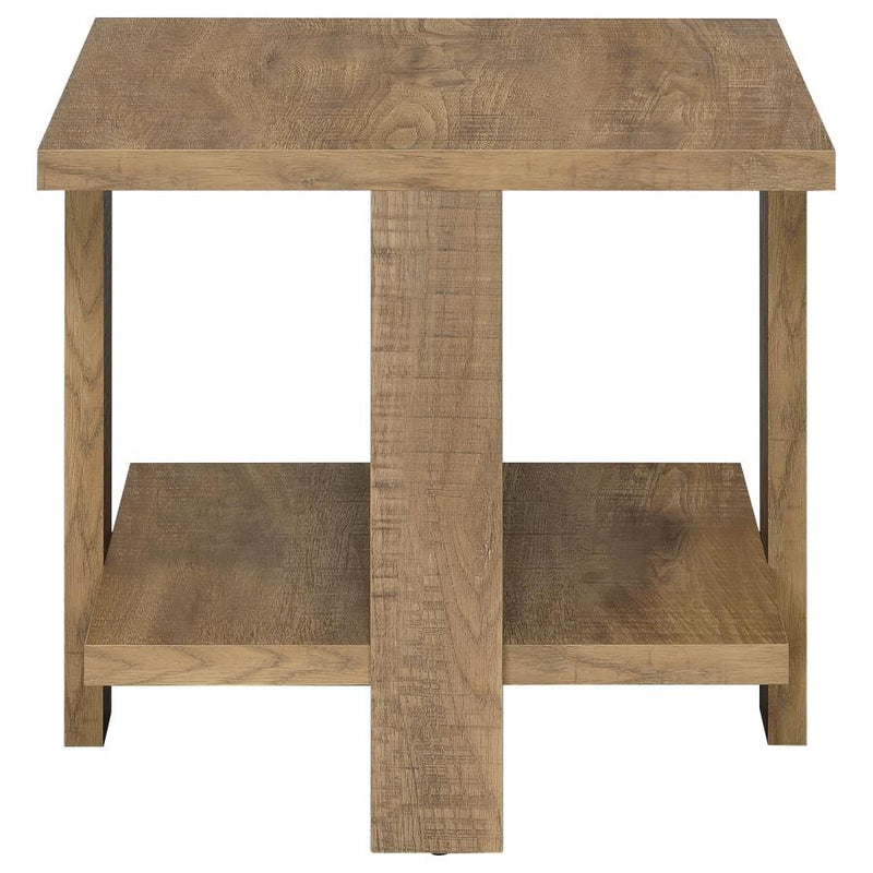 Dawn 2-piece Round Coffee and End Table Set Mango Brown-zoom-