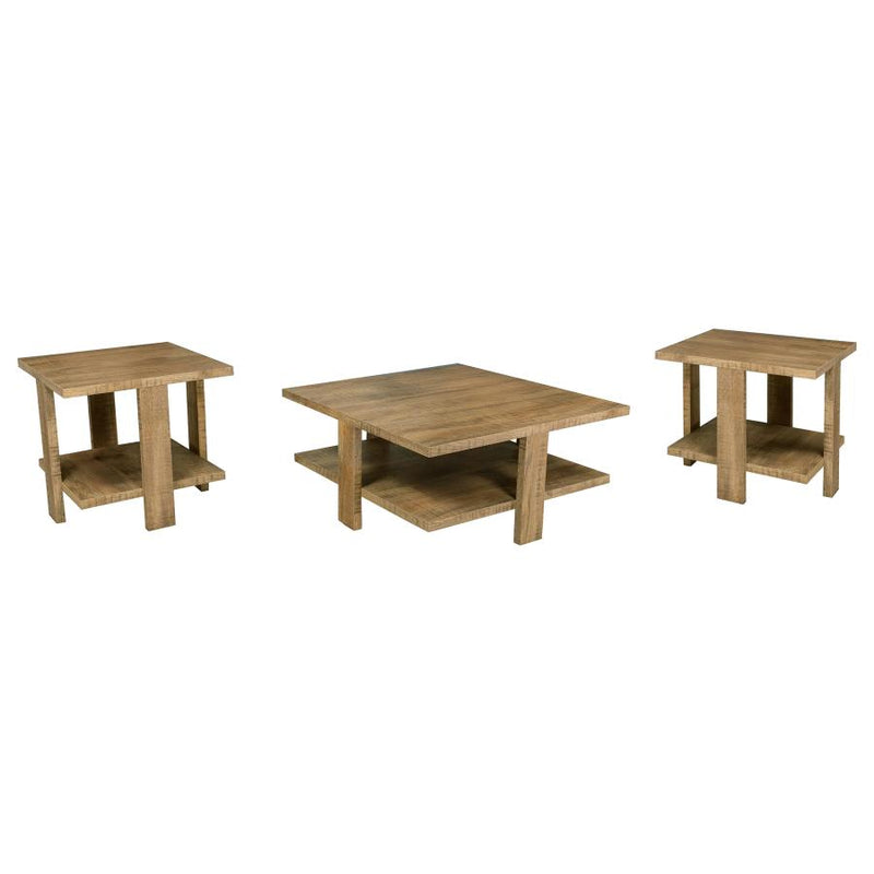 Dawn 3-piece Round Coffee and End Table Set Mango Brown-zoom-