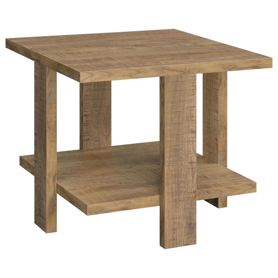 Dawn 3-piece Round Coffee and End Table Set Mango Brown-3