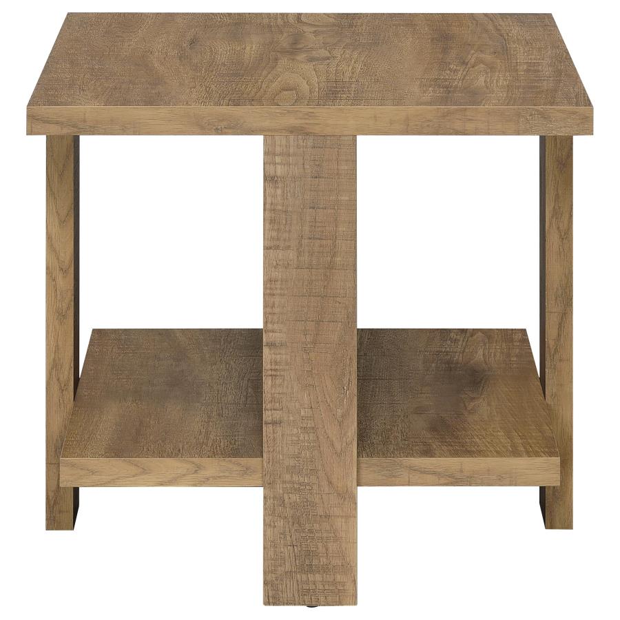Dawn 3-piece Round Coffee and End Table Set Mango Brown-5