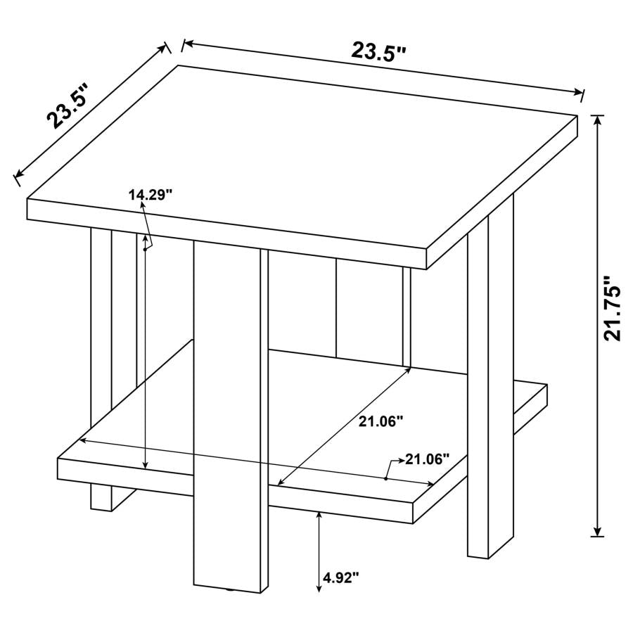 Dawn 3-piece Round Coffee and End Table Set Mango Brown-zoom-10