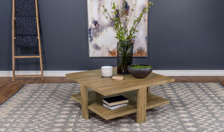 Dawn Square Engineered Wood Coffee Table Mango Brown-zoom-2