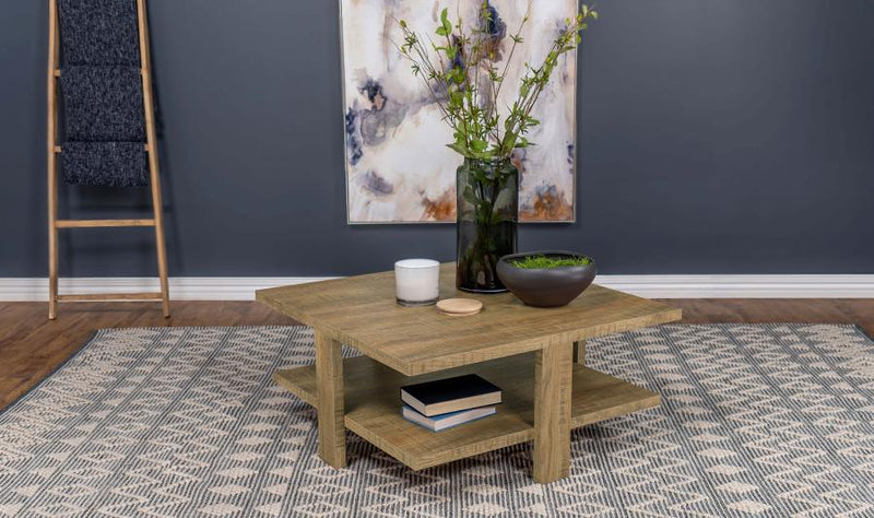 Dawn Square Engineered Wood Coffee Table Mango Brown-zoom-
