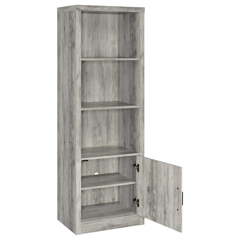 Burke 3-shelf Engineered Wood Media Tower Grey Driftwood-zoom-