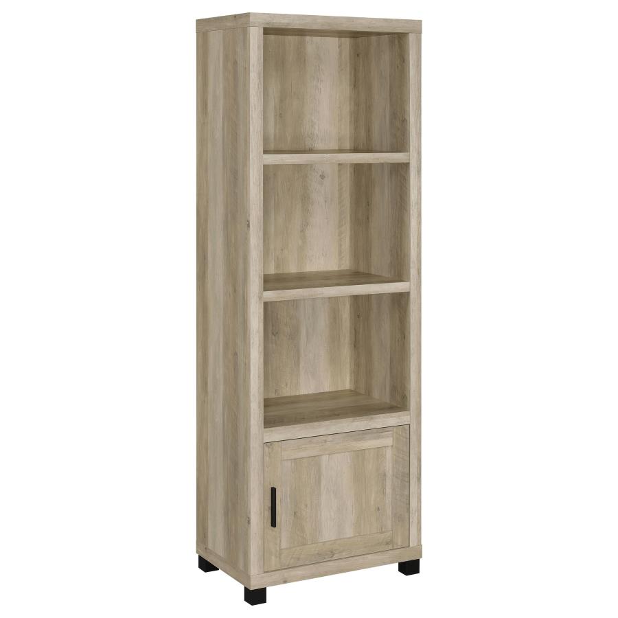 Sachin 3-shelf Engineered Wood Media Tower Distressed Pine-zoom-1
