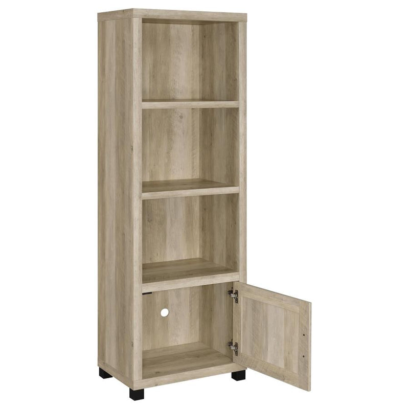 Sachin 3-shelf Engineered Wood Media Tower Distressed Pine-zoom-