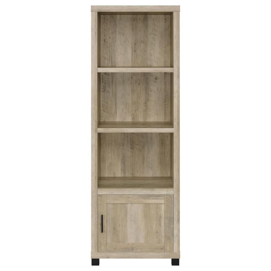 Sachin 3-shelf Engineered Wood Media Tower Distressed Pine-zoom-4