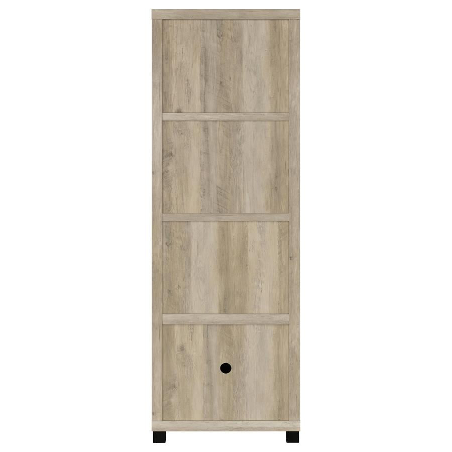 Sachin 3-shelf Engineered Wood Media Tower Distressed Pine-7