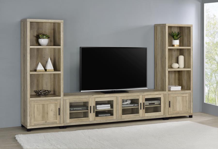 Sachin 3-shelf Engineered Wood Media Tower Distressed Pine-zoom-12