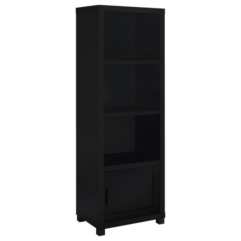 Jupiter 3-shelf Engineered Wood Media Tower Black-zoom-