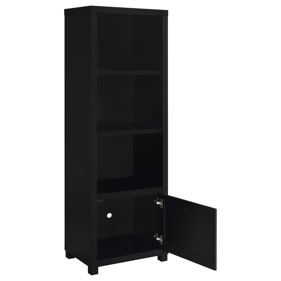 Jupiter 3-shelf Engineered Wood Media Tower Black-zoom-3
