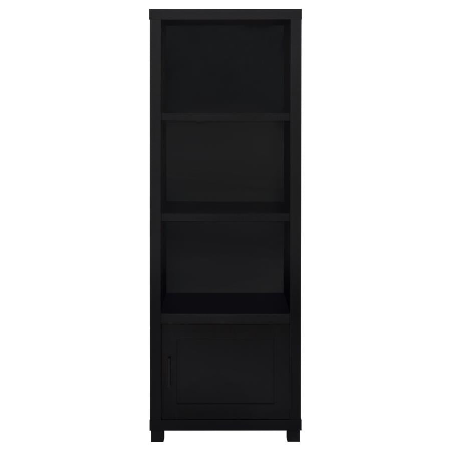 Jupiter 3-shelf Engineered Wood Media Tower Black-zoom-4