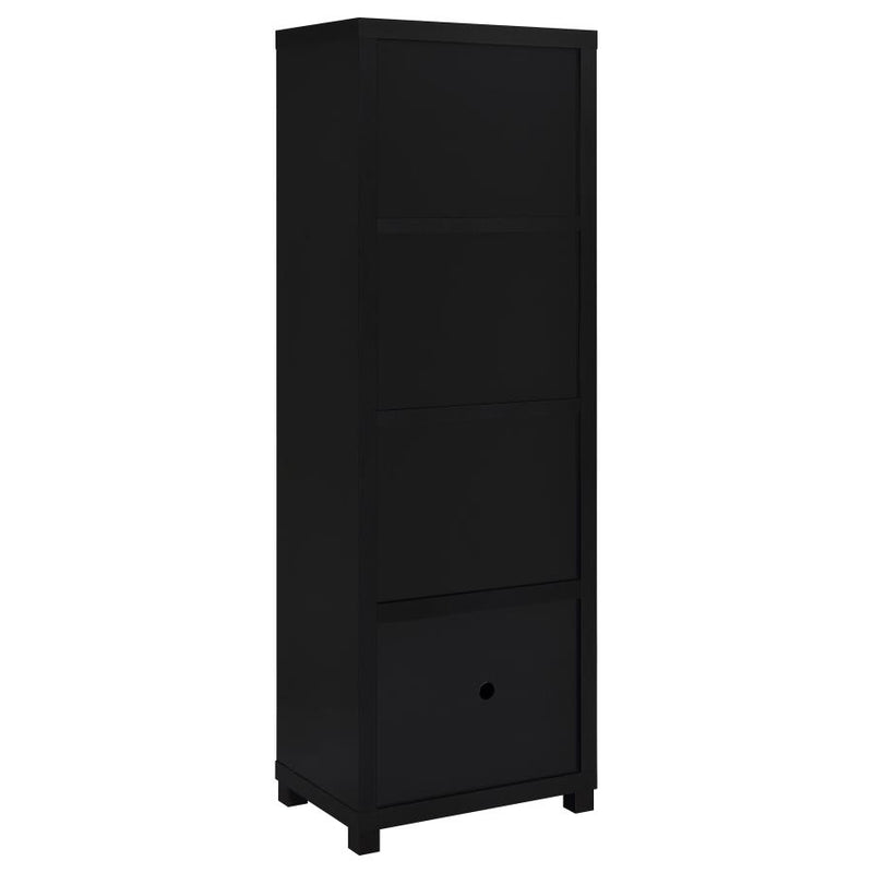 Jupiter 3-shelf Engineered Wood Media Tower Black-zoom-