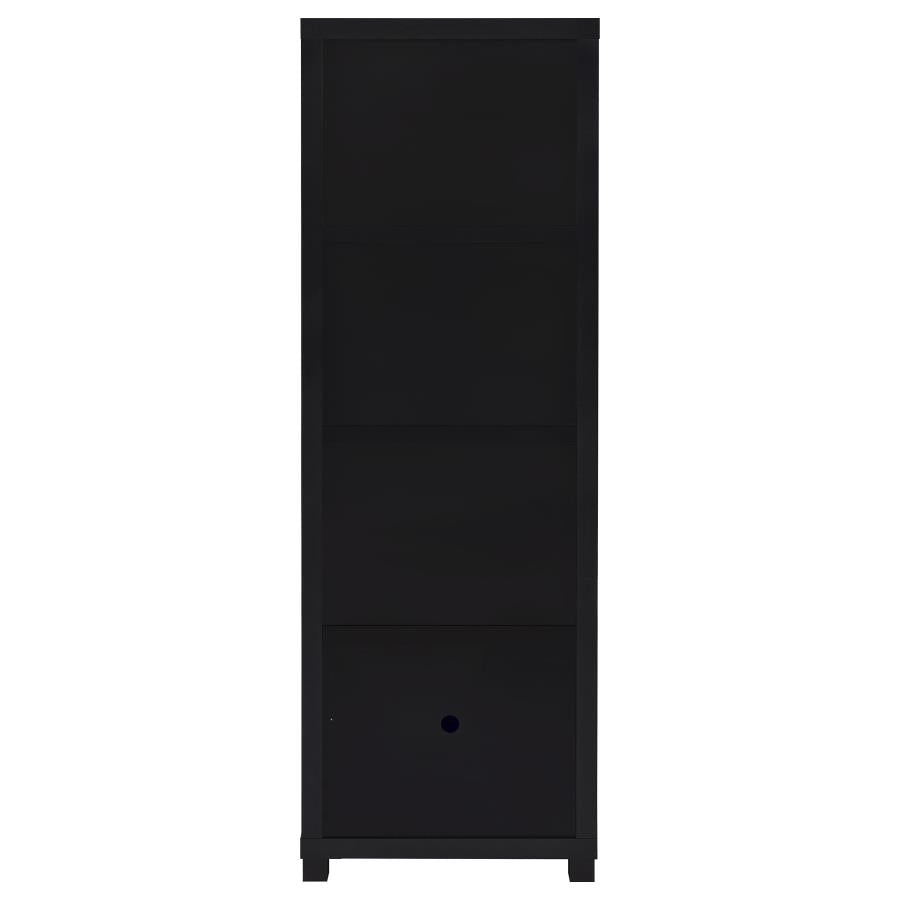 Jupiter 3-shelf Engineered Wood Media Tower Black-zoom-7