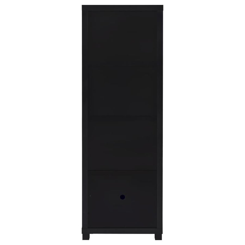 Jupiter 3-shelf Engineered Wood Media Tower Black-zoom-