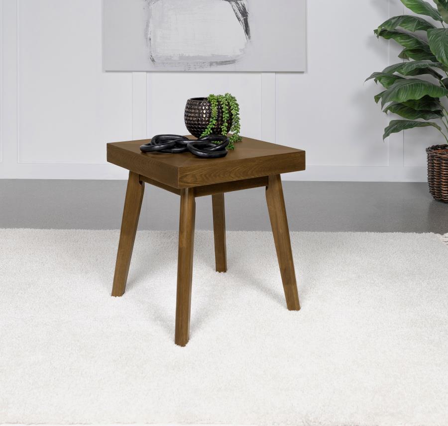 Westerly Square Wood Side End Table Walnut Brown-2