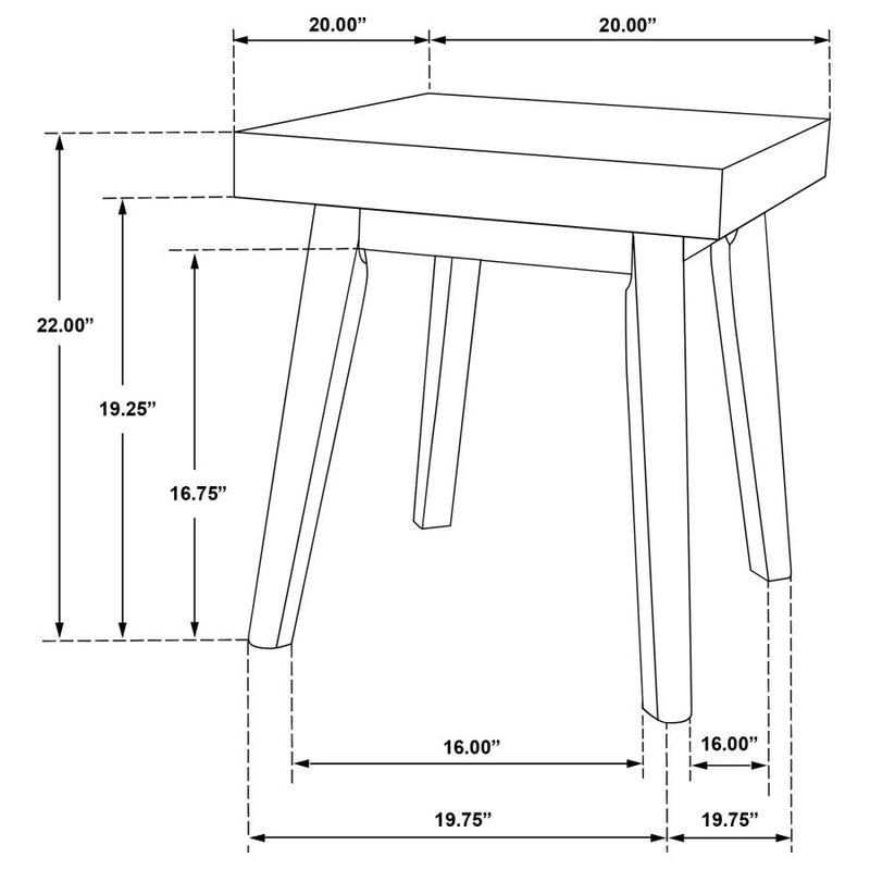 Westerly Square Wood Side End Table Walnut Brown-zoom-