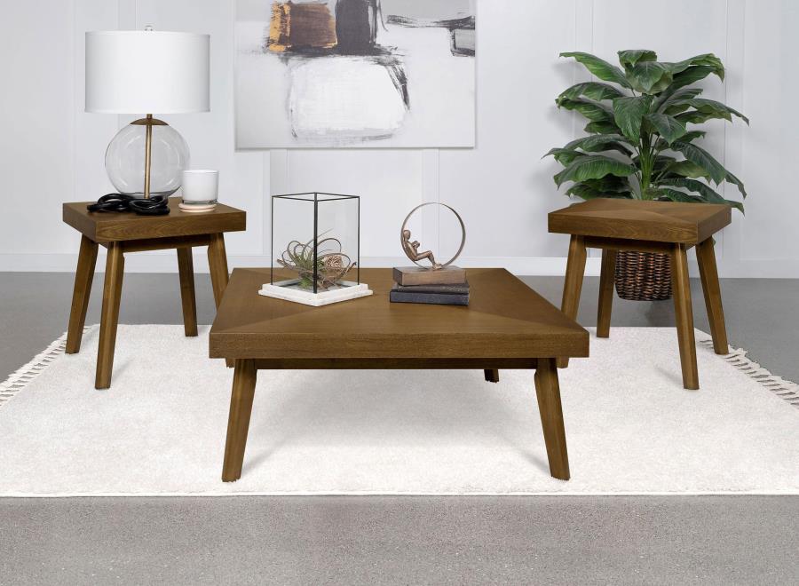 Westerly 3-piece Square Coffee and End Table Set Walnut-zoom-1