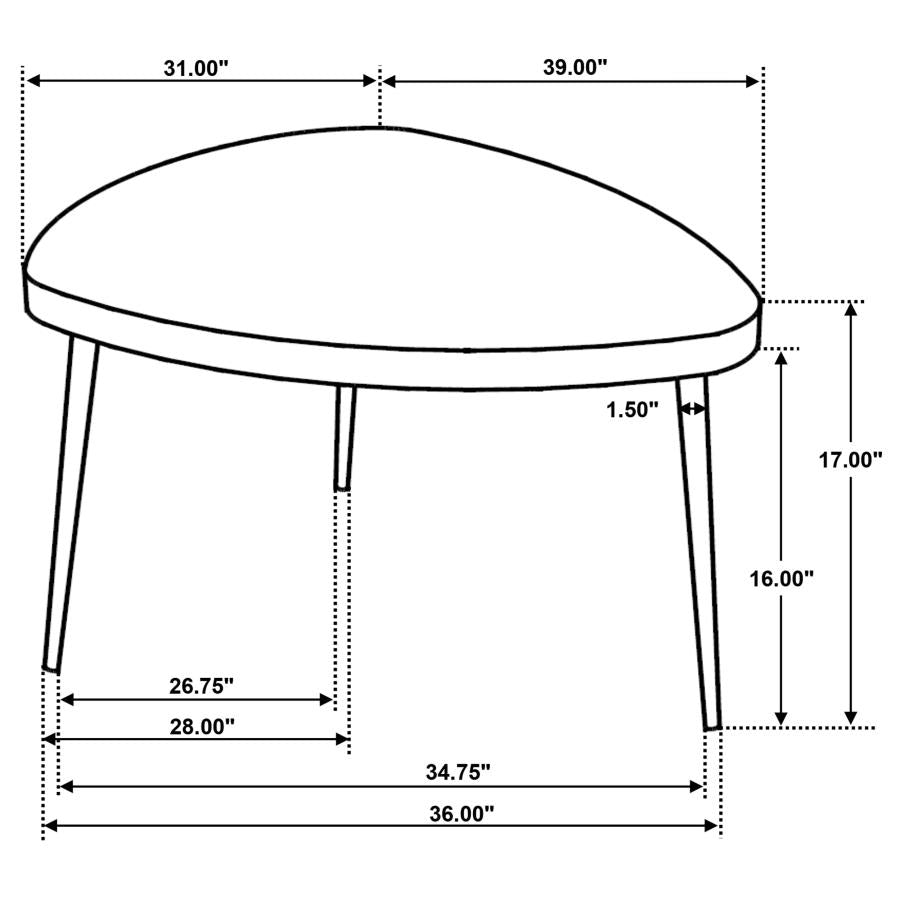 Odessa 3-piece Triangular Coffee and End Table Set Black-zoom-12