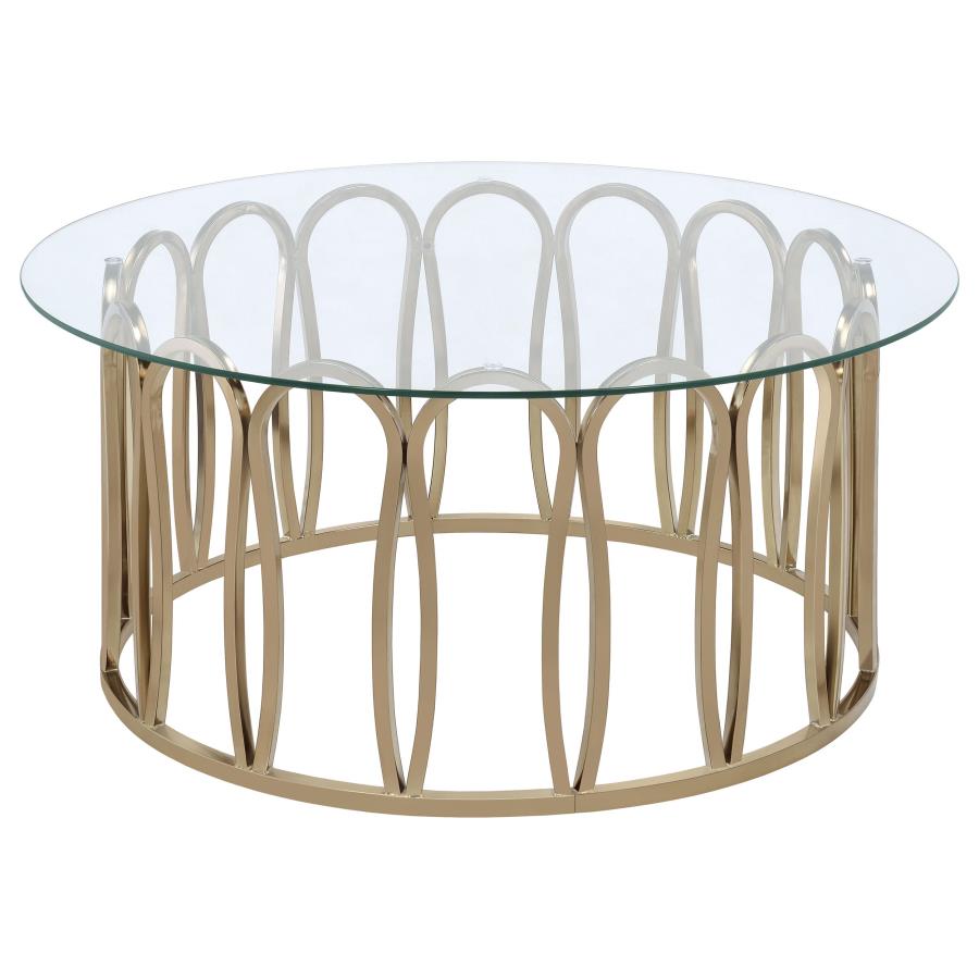 Monett 2-piece Coffee and End Table Set Chocolate Chrome-zoom-4
