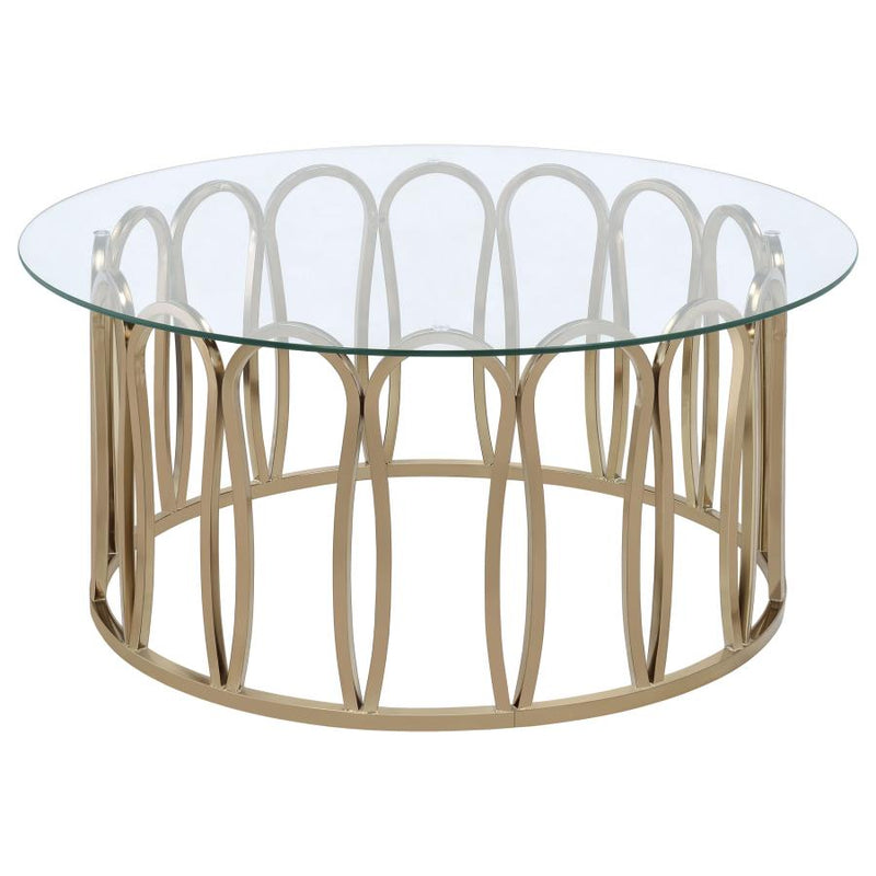 Monett 3-piece Coffee and End Table Set Chocolate Chrome-zoom-