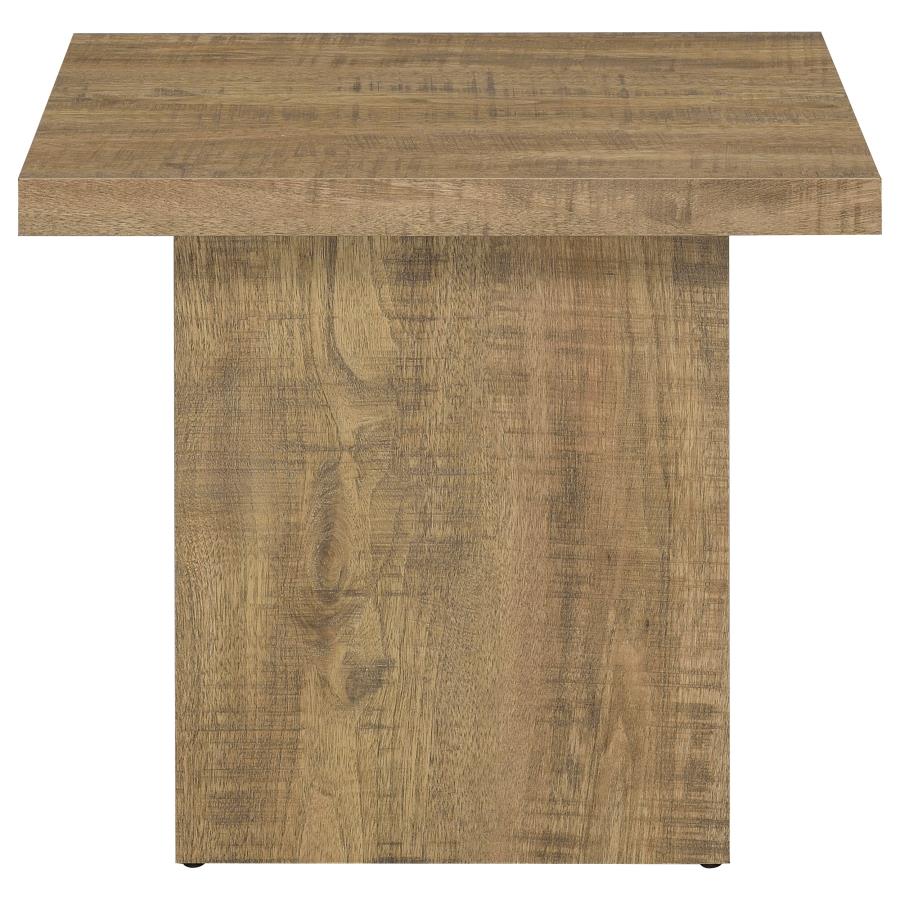 Devar Square Engineered Wood End Table Mango Brown-3