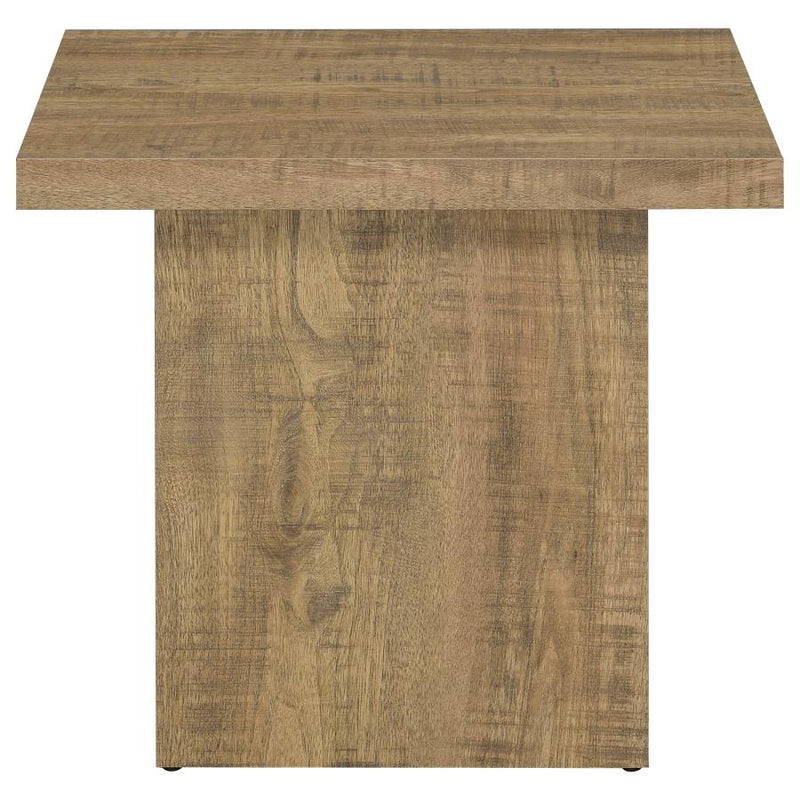 Devar Square Engineered Wood End Table Mango Brown-zoom-